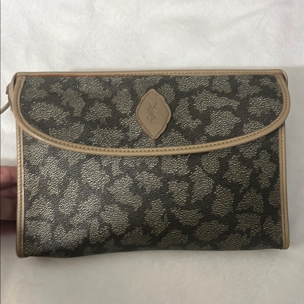 YSL Leopard Print Clutch